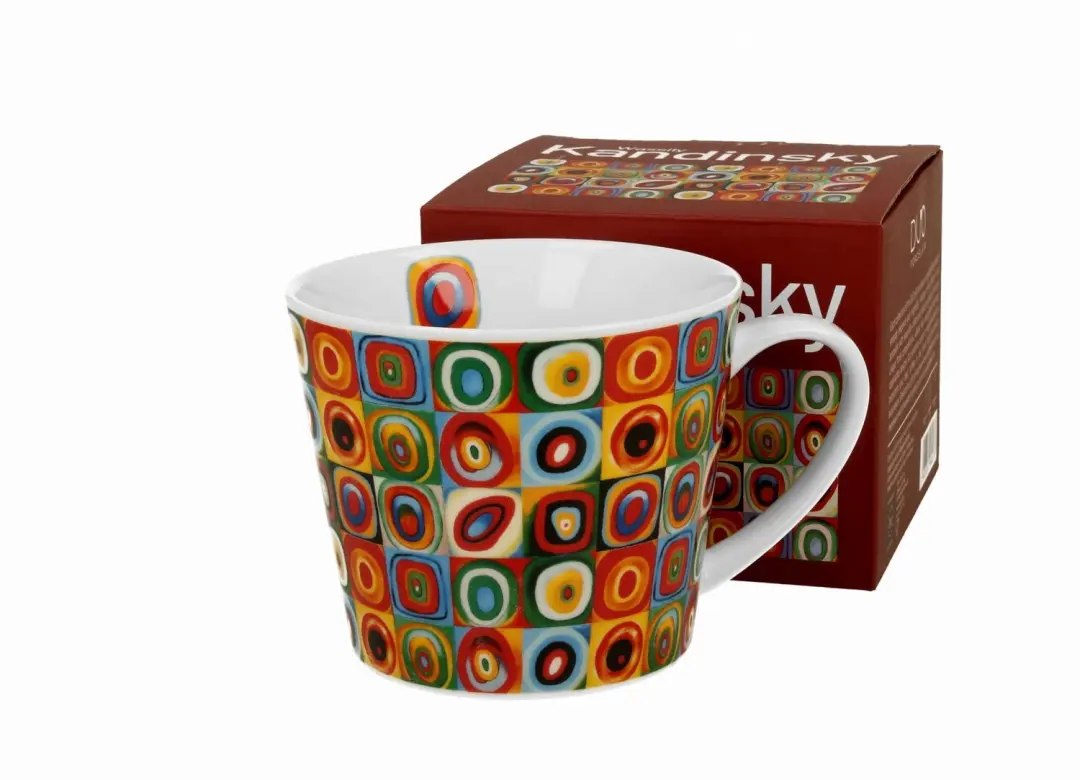 Duo Porseleinen Mok Squares with Circles