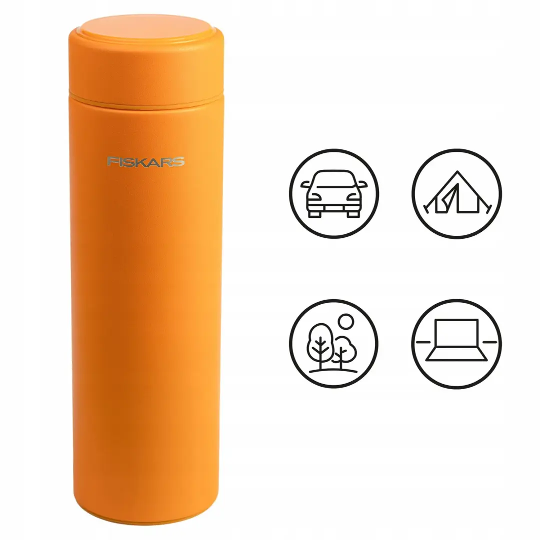 Fiskars On-the-Go Thermos 500ml - Oranje - afbeelding 2 van 3