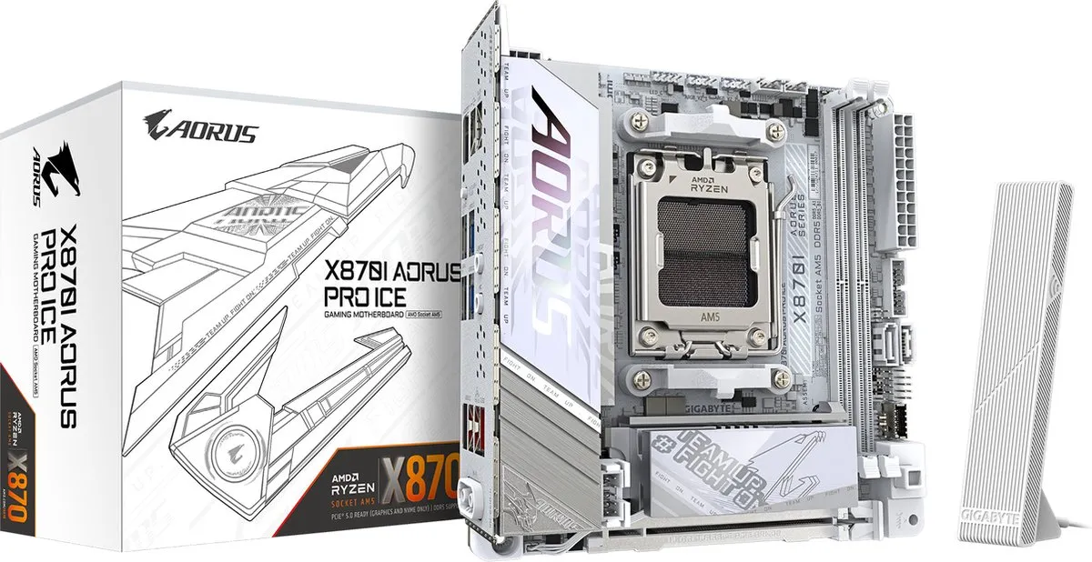 Gigabyte X870I AORUS PRO ICE AM5 Micro-ITX Moederbord