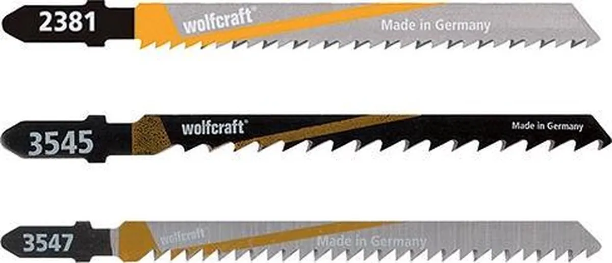 Wolfcraft Projectset Decoupeerzaagbladen T-schacht - 3 Stuks