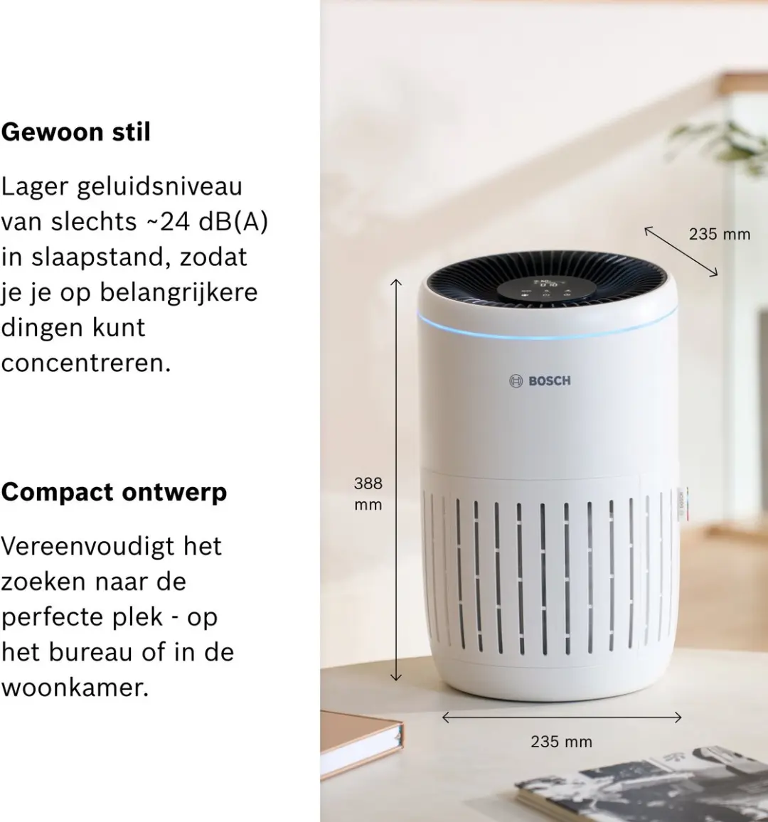 Bosch Air 2000i Luchtreiniger 37 m² - Wit/Zwart - afbeelding 4 van 6