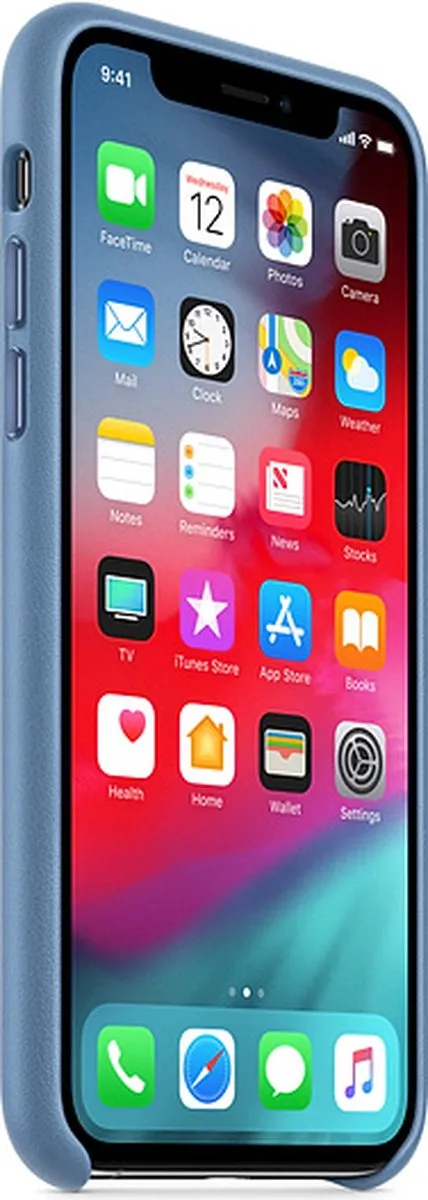 Apple Leren Hoesje iPhone Xs - Lichtblauw MVFP2ZM/A - afbeelding 6 van 6