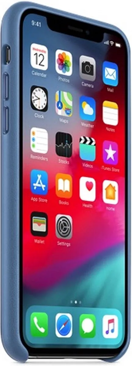 Apple Leren Hoesje iPhone Xs - Lichtblauw MVFP2ZM/A