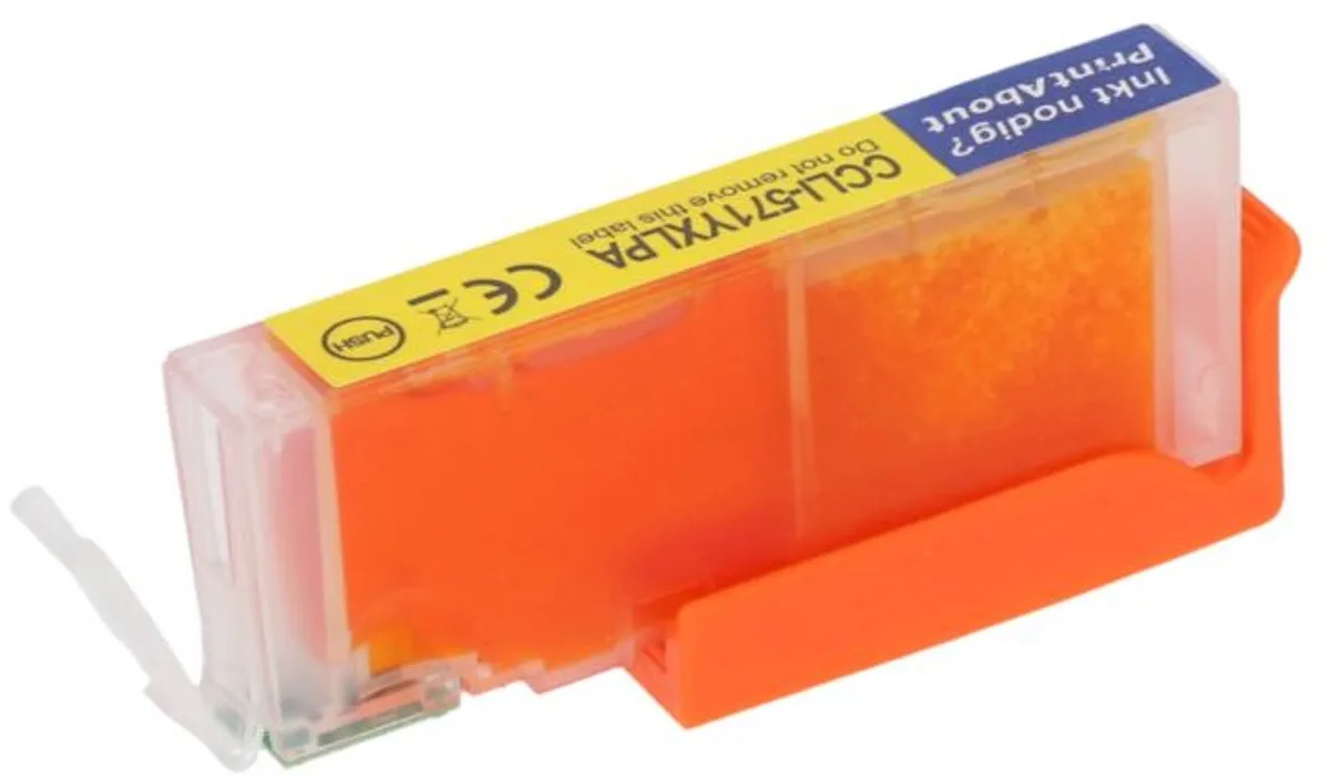 PrintAbout CLI-571Y XL Inktcartridge Geel - 15ml - o.a. Canon PIXMA TS