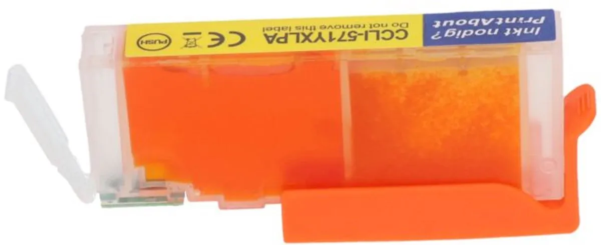 PrintAbout CLI-571Y XL Inktcartridge Geel - 15ml - o.a. Canon PIXMA TS