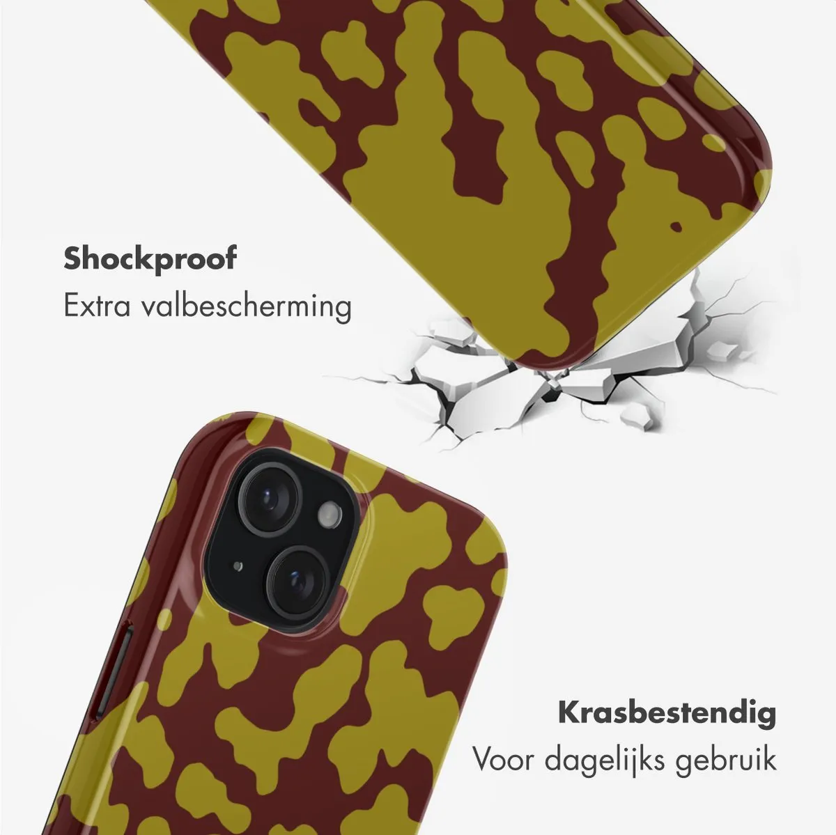 Selencia Hoesje iPhone 15 - MagSafe - Moo'd Olive Dust