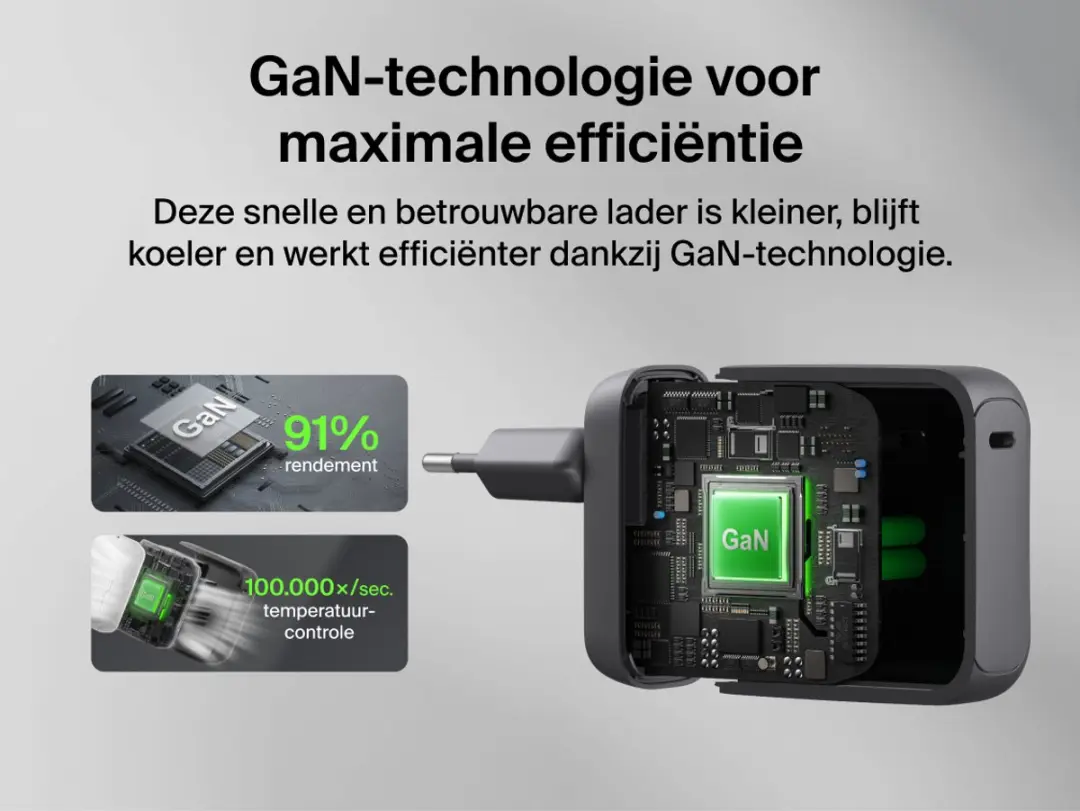 Belkin BoostCharge WCH025kqBK USB-C Wandlader 100W - Zwart - afbeelding 3 van 6