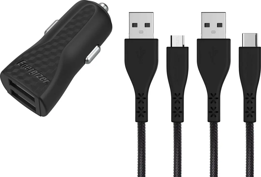 Energizer DC2BLCMM Autolader 2.4A - Zwart - afbeelding 5 van 5