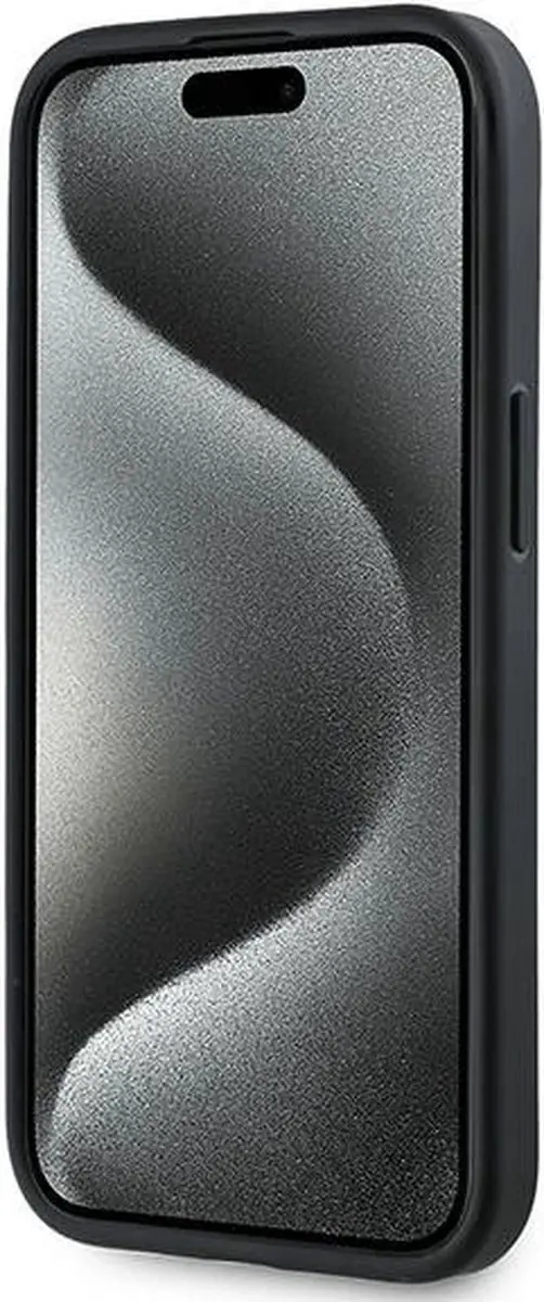 Karl Lagerfeld Diagonal Quilted Script iPhone hoesje - Zwart - afbeelding 5 van 6