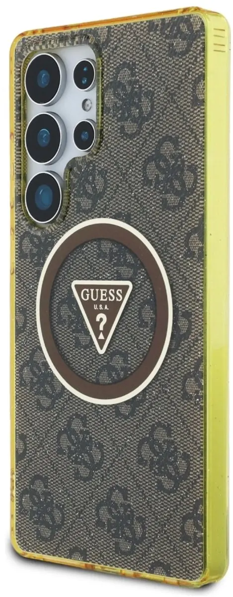 Guess MagSafe Hoesje Glitter 4G Circle Triangle - Bruin - afbeelding 2 van 6