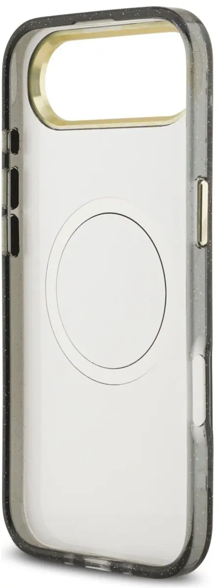 Guess IML Glitter Bloemen MagSafe Hoesje - iPhone Air - Zwart - afbeelding 5 van 6