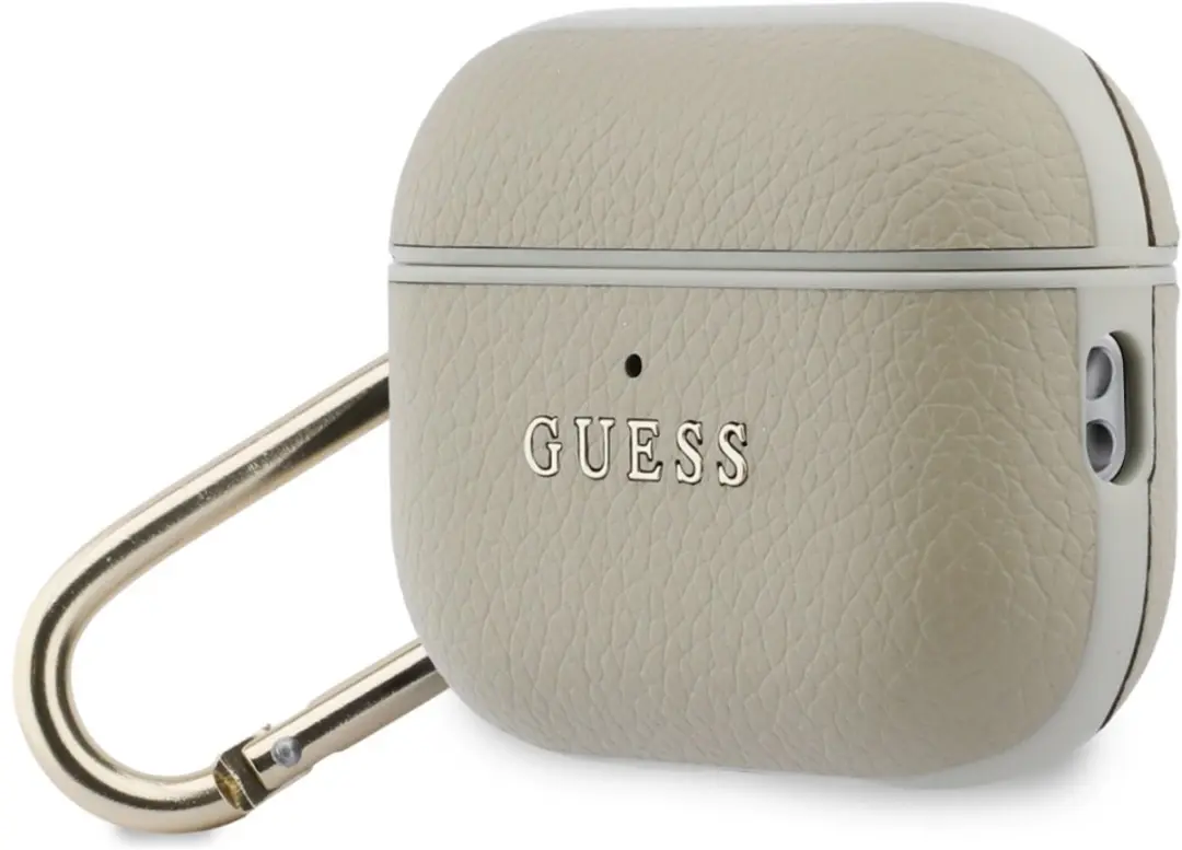 Guess Grained Classic Logo Hook Case AirPods Pro 3 - Goud - afbeelding 4 van 5