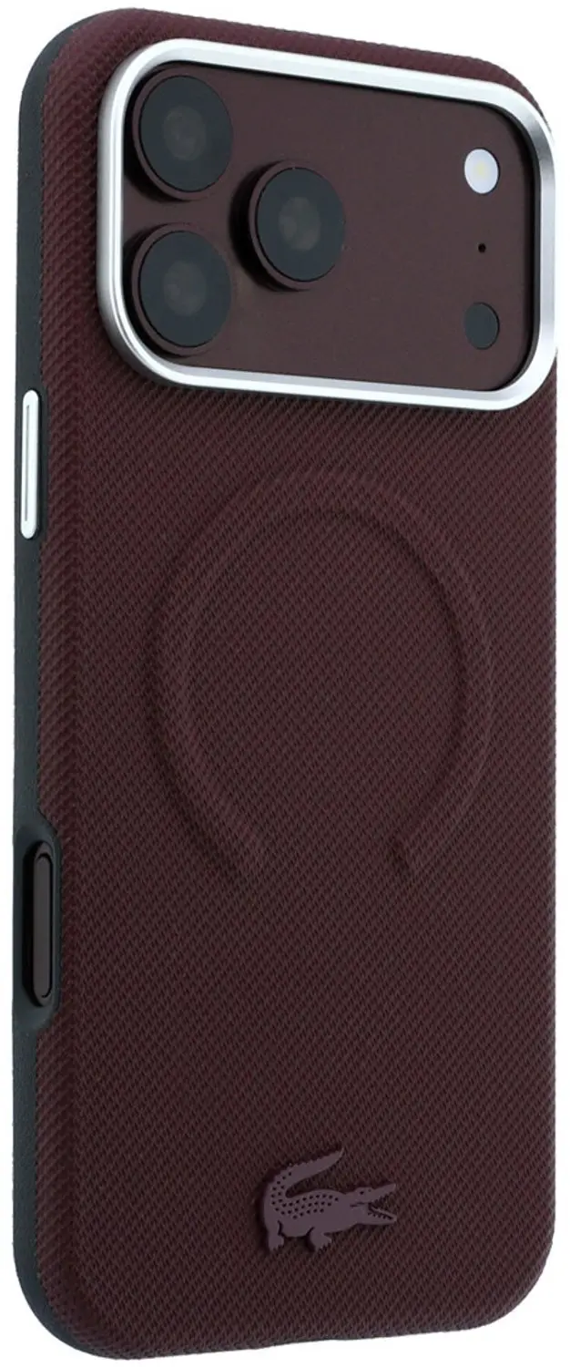 Lacoste Petit Pique MagSafe-hoesje iPhone 18/17 Pro Max - Bordeauxrood - afbeelding 4 van 6