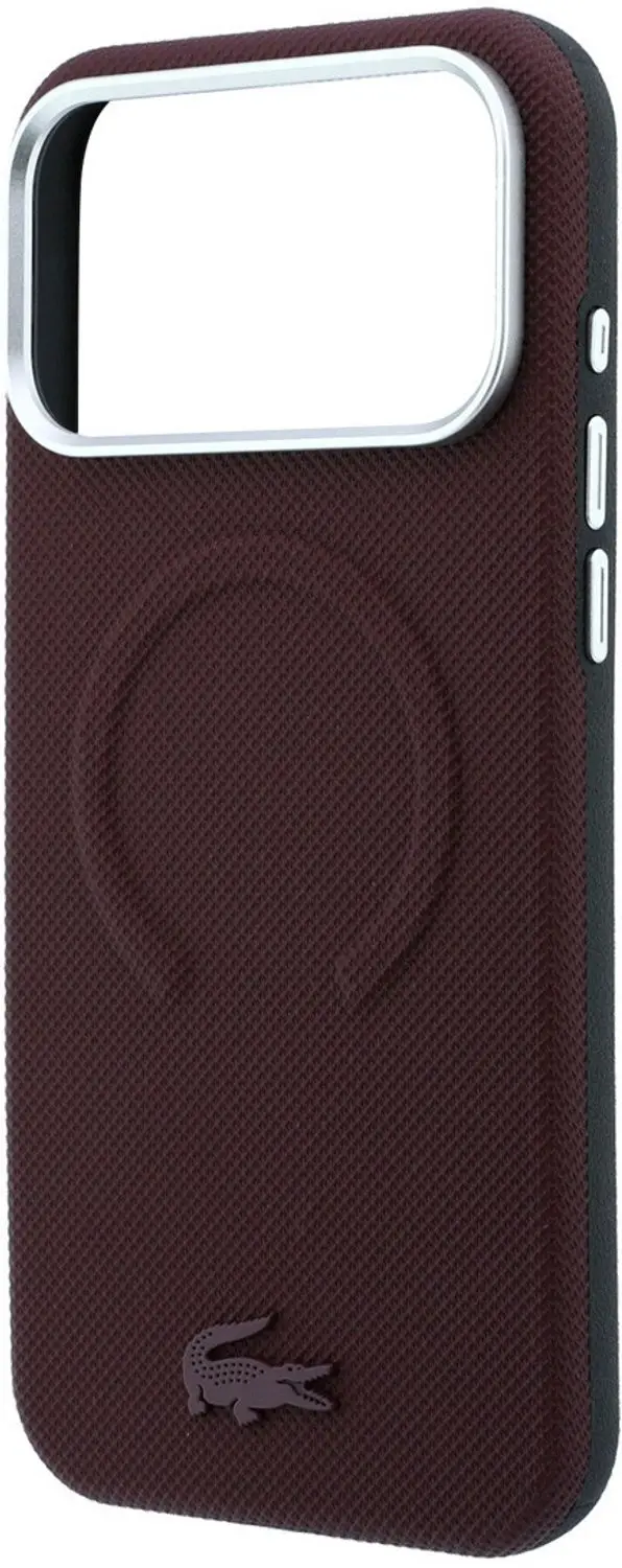 Lacoste Petit Pique MagSafe-hoesje iPhone 18/17 Pro Max - Bordeauxrood - afbeelding 6 van 6