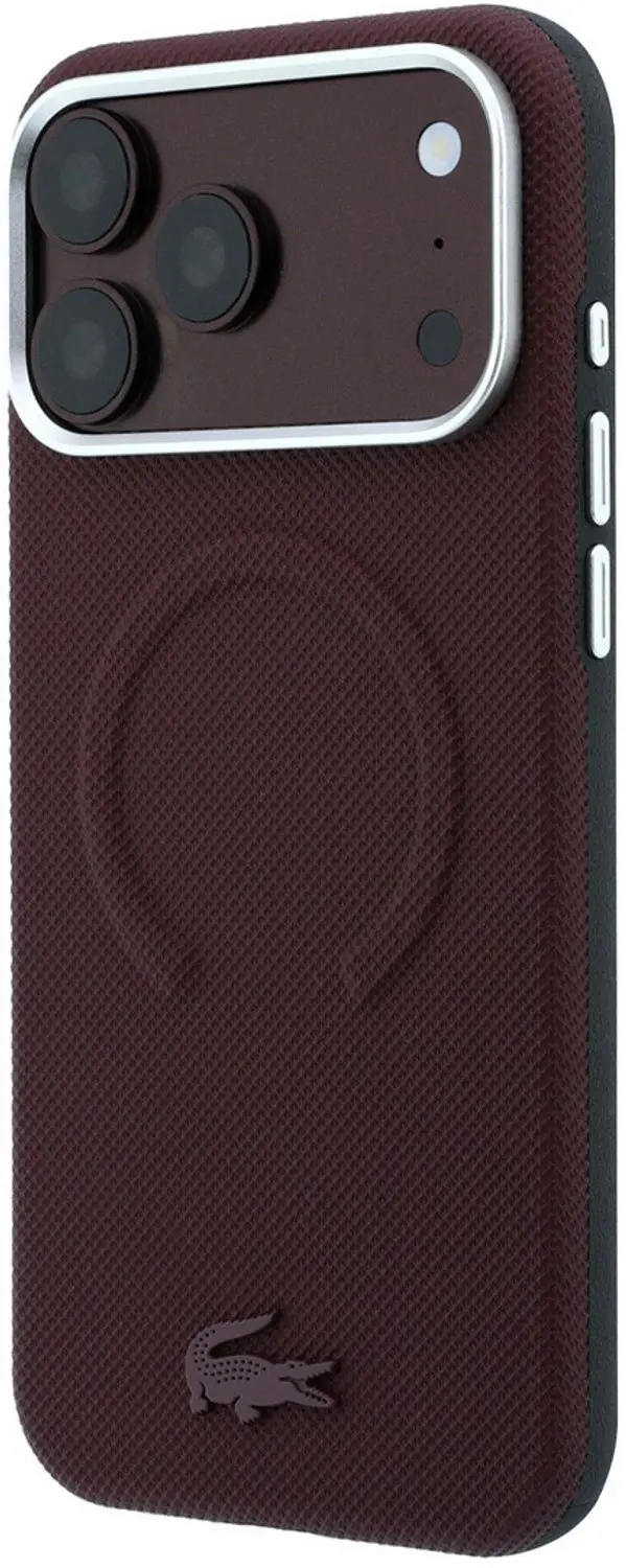 Lacoste Petit Pique MagSafe-hoesje iPhone 18/17 Pro Max - Bordeauxrood - afbeelding 2 van 6