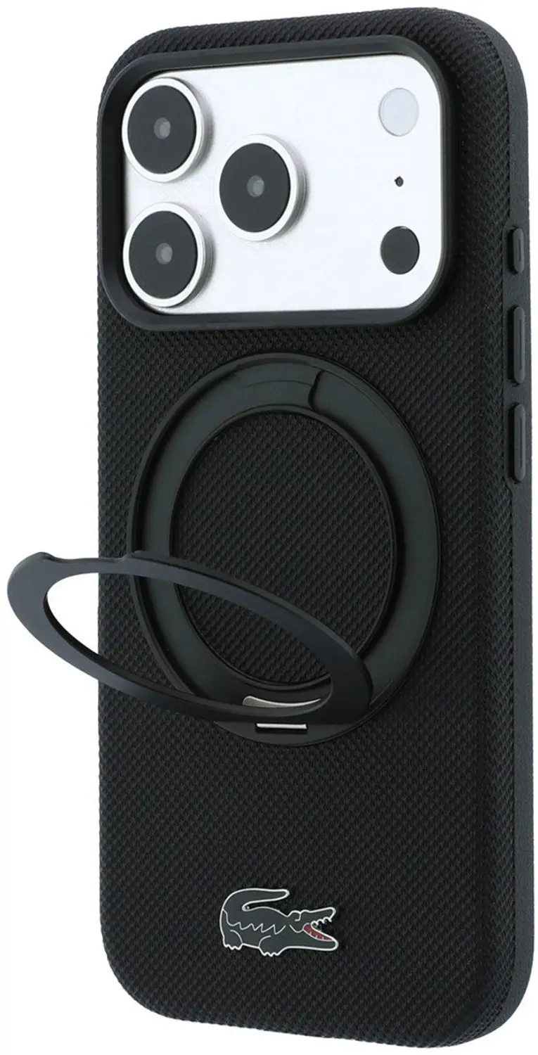 Lacoste Petit Pique MagSafe Hoesje iPhone 18 Pro - Zwart - afbeelding 2 van 6
