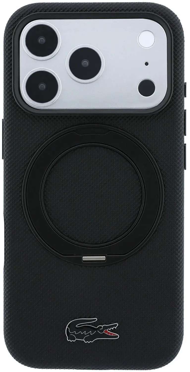 Lacoste Petit Pique MagSafe Hoesje - iPhone 18/17 Pro Max - Zwart - afbeelding 3 van 6