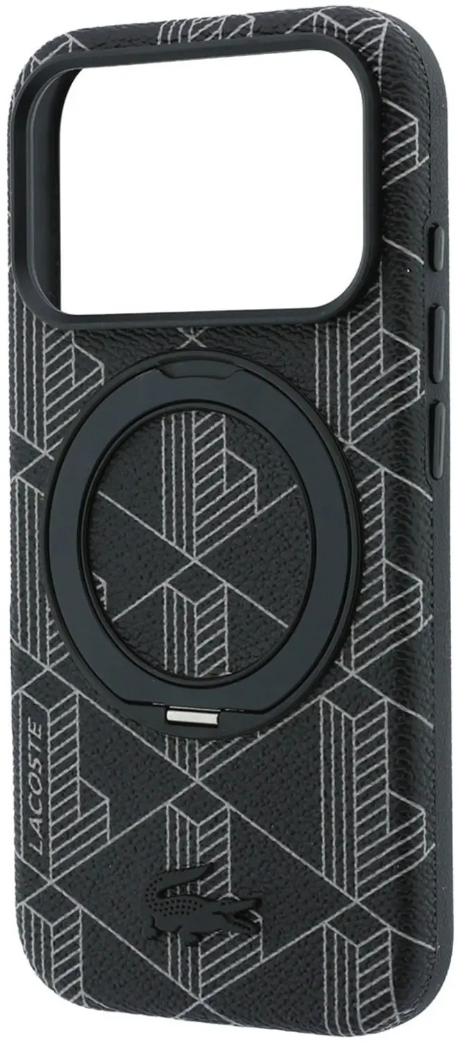 Lacoste Case Blend MagSafe iPhone 18/17 Pro Max - Ringhouder - Zwart - afbeelding 6 van 6