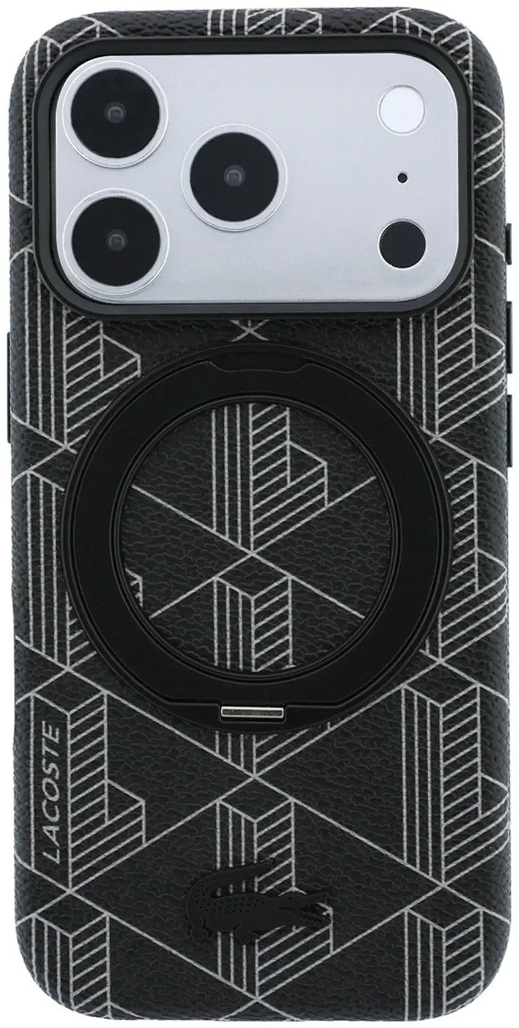 Lacoste Case Blend MagSafe iPhone 18/17 Pro Max - Ringhouder - Zwart - afbeelding 3 van 6
