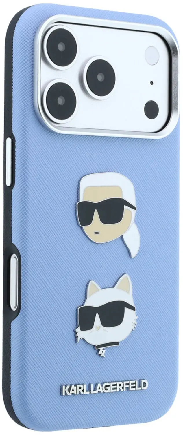 Karl Lagerfeld Saffiano-hoesje iPhone 18 Pro - Lichtblauw - afbeelding 4 van 6