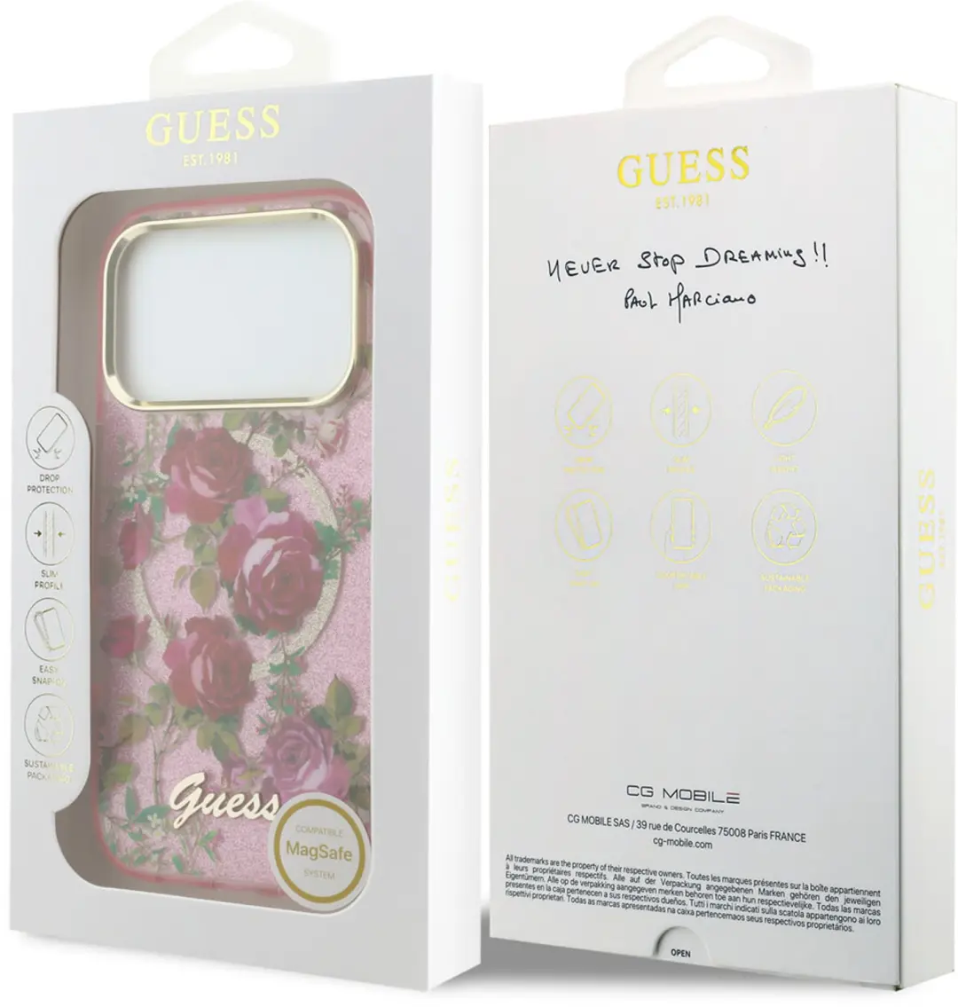 Guess Backcover Hoesje iPhone 17/18 Pro Max - MagSafe - Roze - afbeelding 6 van 6