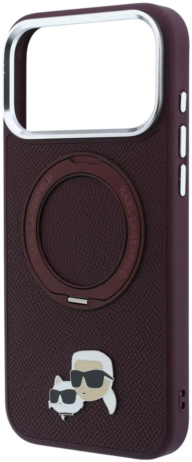 Karl Lagerfeld Backcover hoesje iPhone 18/17 Pro Max MagSafe Bordeauxrood - afbeelding 6 van 6