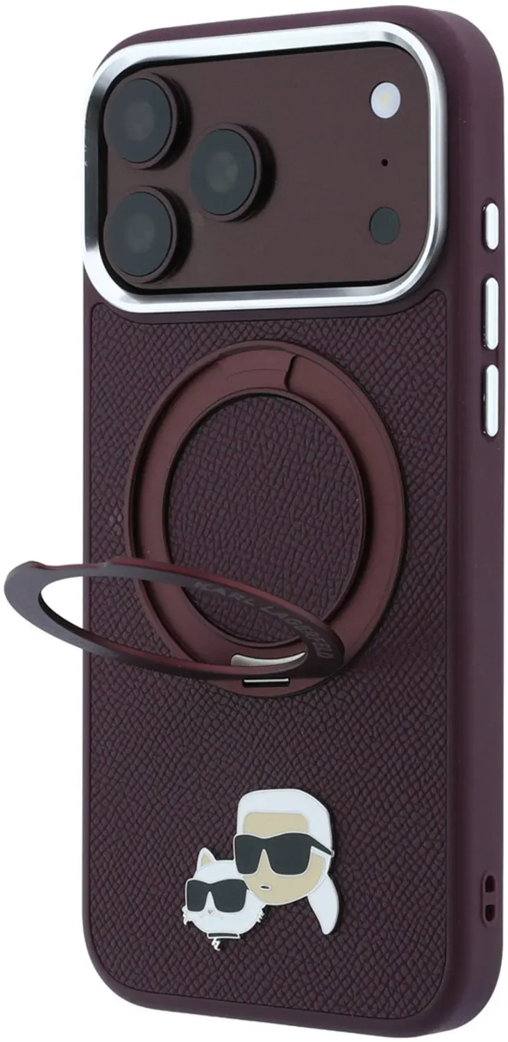 Karl Lagerfeld Backcover hoesje iPhone 18/17 Pro Max MagSafe Bordeauxrood - afbeelding 2 van 6