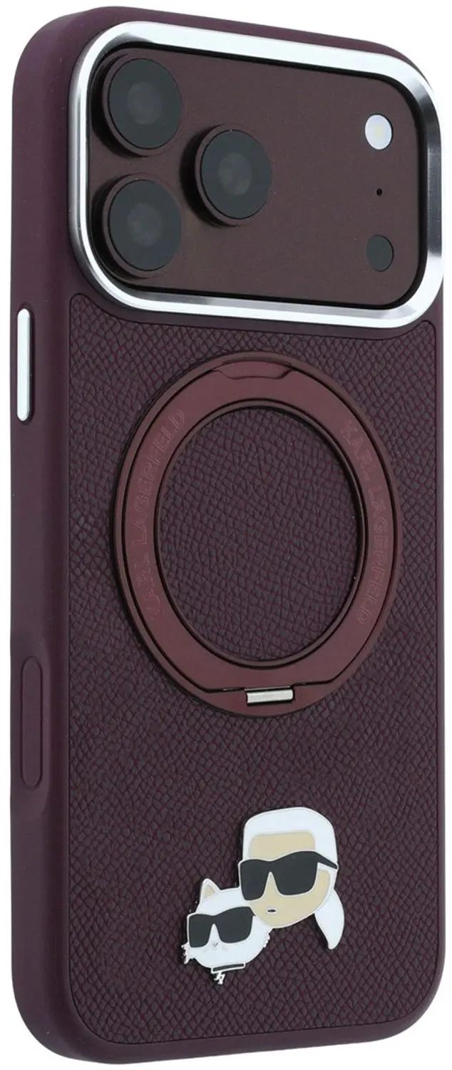 Karl Lagerfeld Backcover hoesje iPhone 18/17 Pro Max MagSafe Bordeauxrood - afbeelding 4 van 6