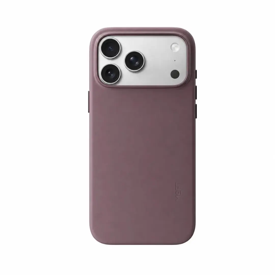 MOFT MOVAS Snap iPhone 18 Pro Max Hoesje - MagSafe - Vegan Leer - Burgundy - afbeelding 5 van 6