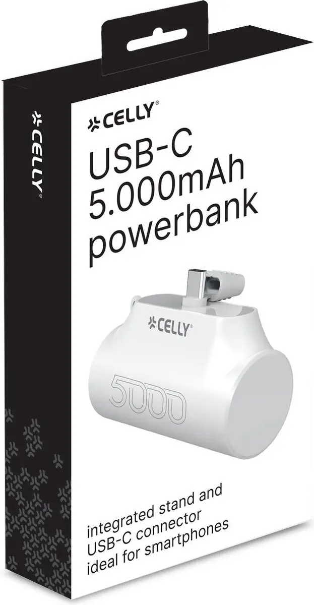 Celly PBC5000WH Powerbank 5000mAh - Wit - afbeelding 3 van 4
