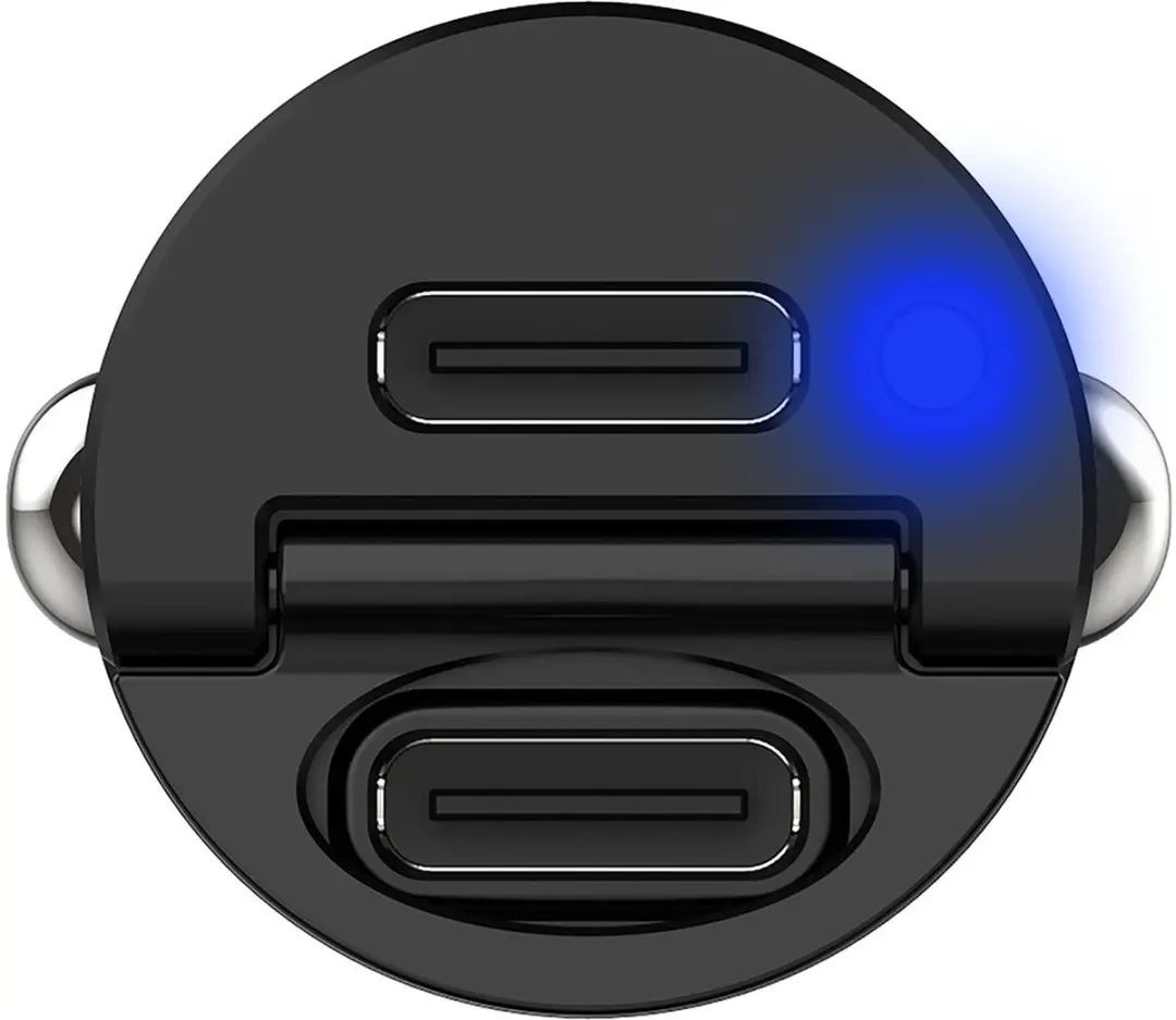 Celly Mini Autolader CCMINI2USBCBK 2x USB-C 30W - Zwart - afbeelding 2 van 5