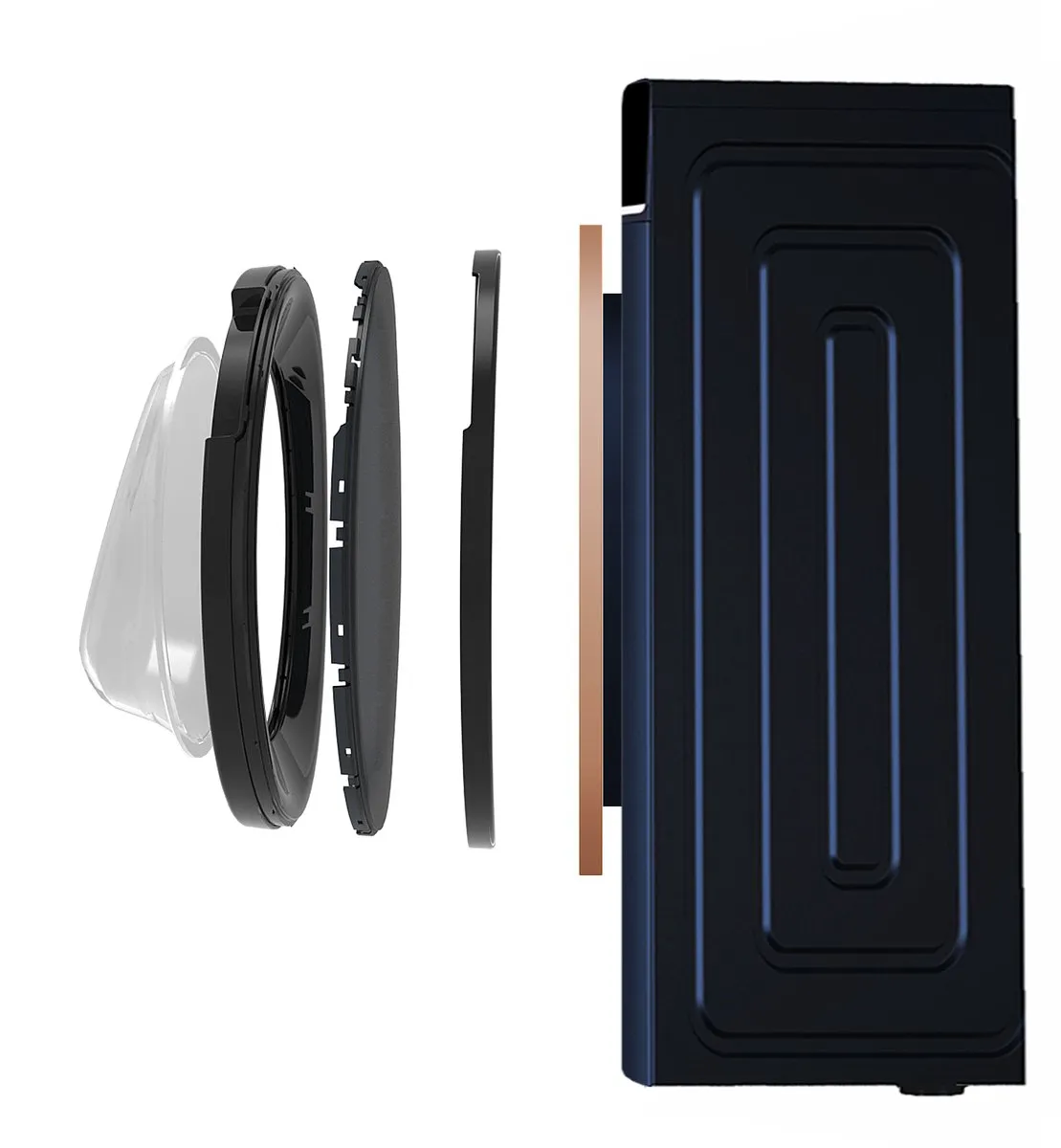 CHiQ CW086581AX - Wasmachine - 8 KG - Full service - Space Pro - Energielabel A-10% - 13.5 Inch Led-touchscreen - 12 programma's - AI Smart - Stoomwassen & Quick Wash - 12 jaar garantie op motor - 2025 Nieuw