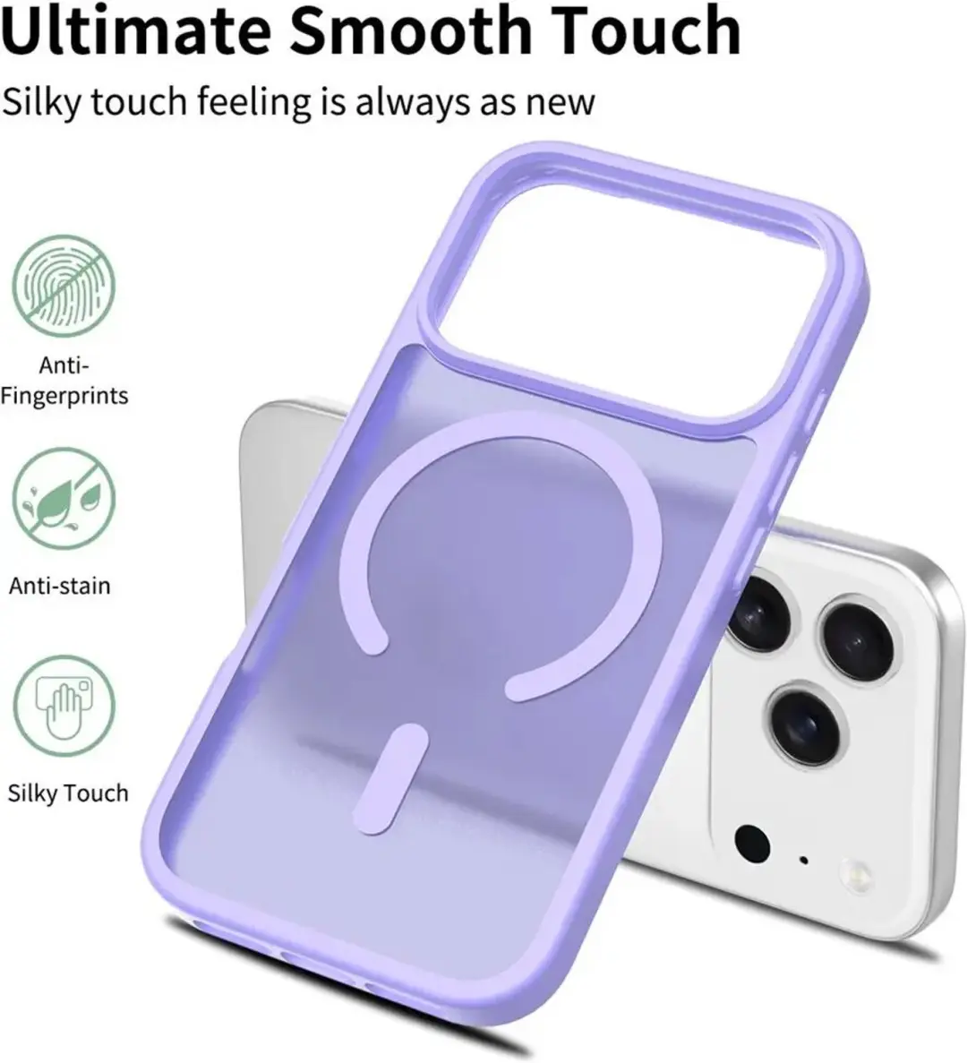 Selected Hybrid Back Cover iPhone 18 Pro - Paars - afbeelding 6 van 6