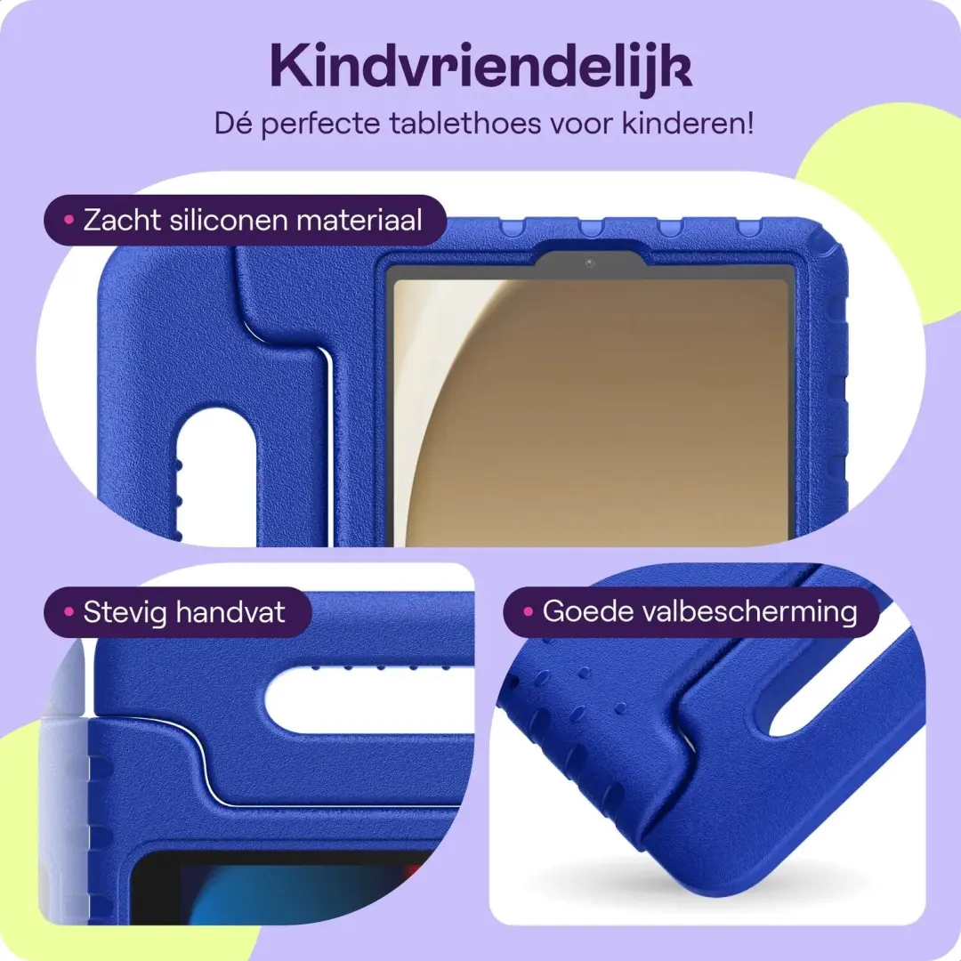 HappyCase Kinder Tablethoes Samsung Tab A11/A9 Plus - Donker Blauw - afbeelding 2 van 6