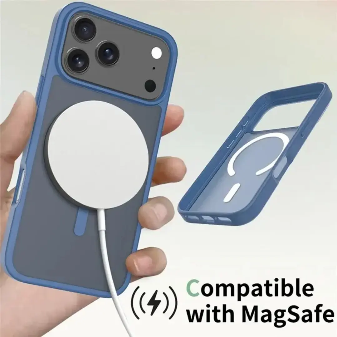Apple iPhone 18 Pro Hybrid Hoesje - Lichtblauw - afbeelding 6 van 6