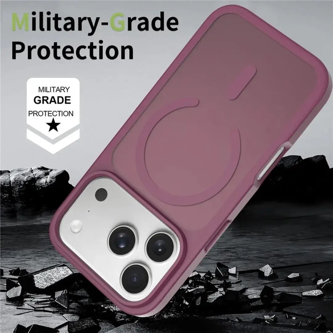 Apple iPhone 18 Pro Max Hybrid Hoesje - Matte Burgundy - afbeelding 5 van 6