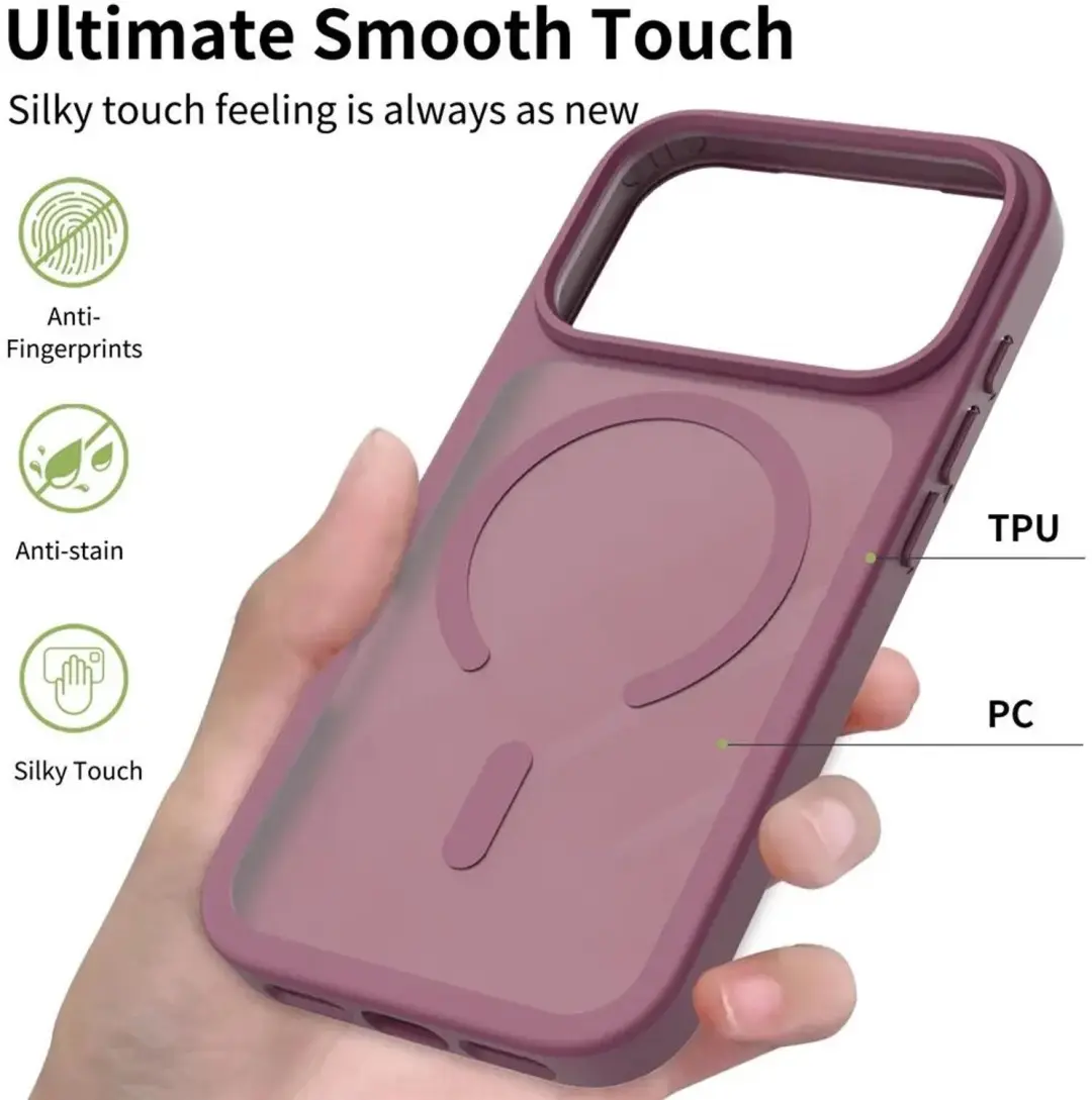 Apple iPhone 18 Pro Max Hybrid Hoesje - Matte Burgundy - afbeelding 6 van 6