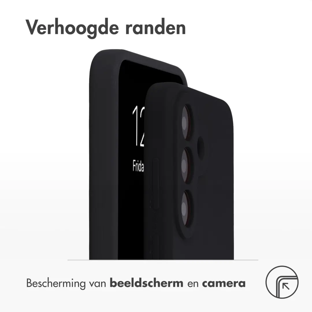 Accezz Liquid Silicone Backcover SH00099703 - Zwart - afbeelding 5 van 6