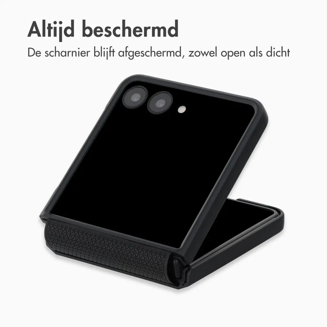 Accezz Grid Backcover Zwart voor Samsung Galaxy Z Flip8 - afbeelding 3 van 6
