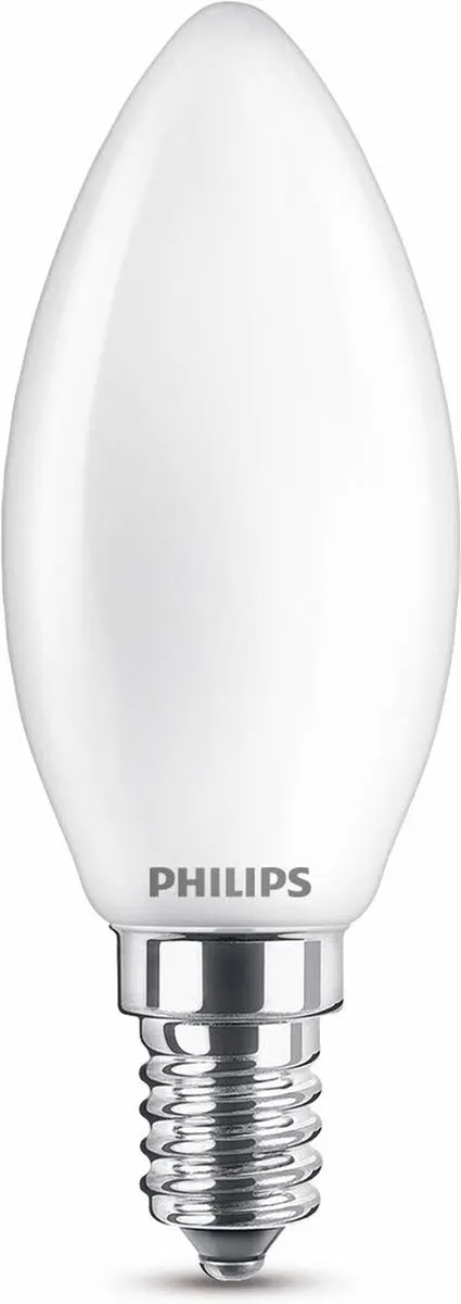 Philips LED Kaarslamp E14 3.4W - Mat - Warmwit