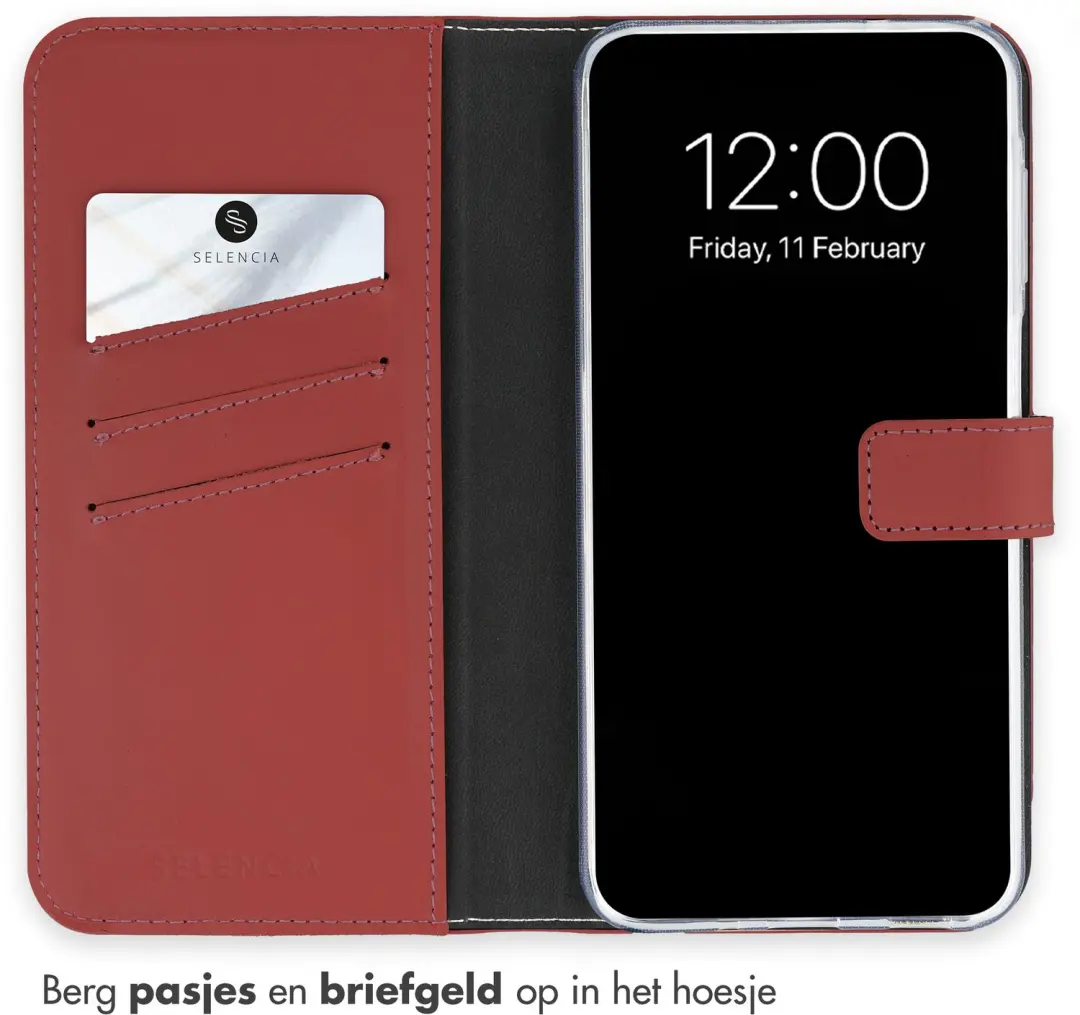 Selencia Bookcase Hoesje S26 FE - Rood - afbeelding 3 van 6