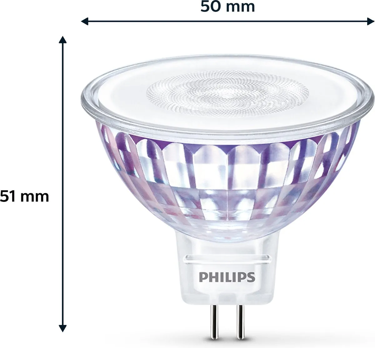 Philips LED Spot GU5.3 5W - Warmwit - Dimbaar