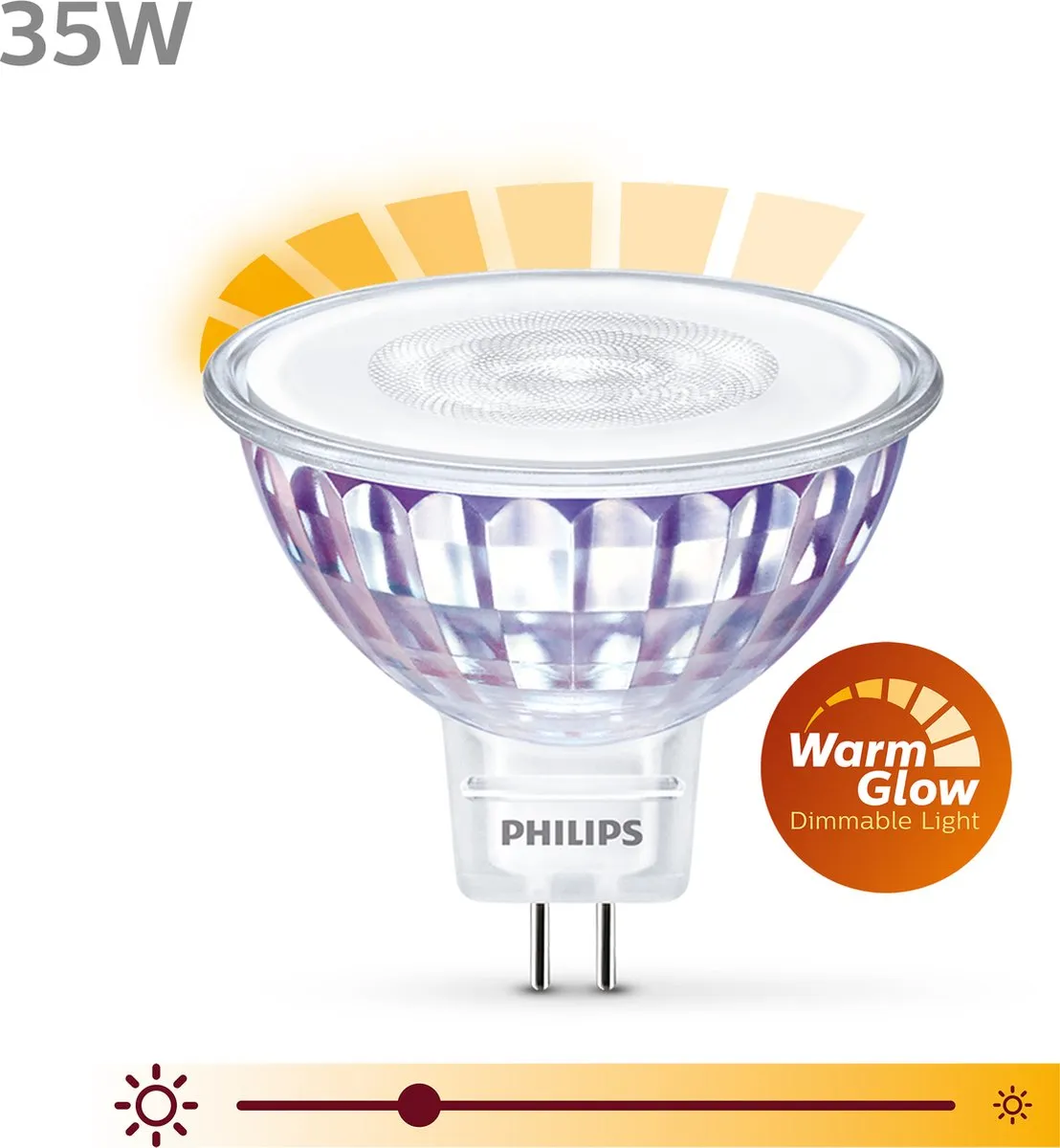 Philips LED Spot GU5.3 5W - Warmwit - Dimbaar