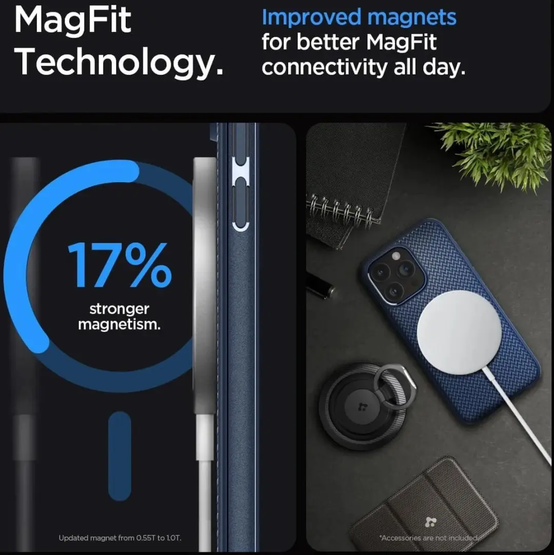 Spigen Mag Armor Hoesje iPhone 15 Pro Max - Blauw - afbeelding 2 van 6