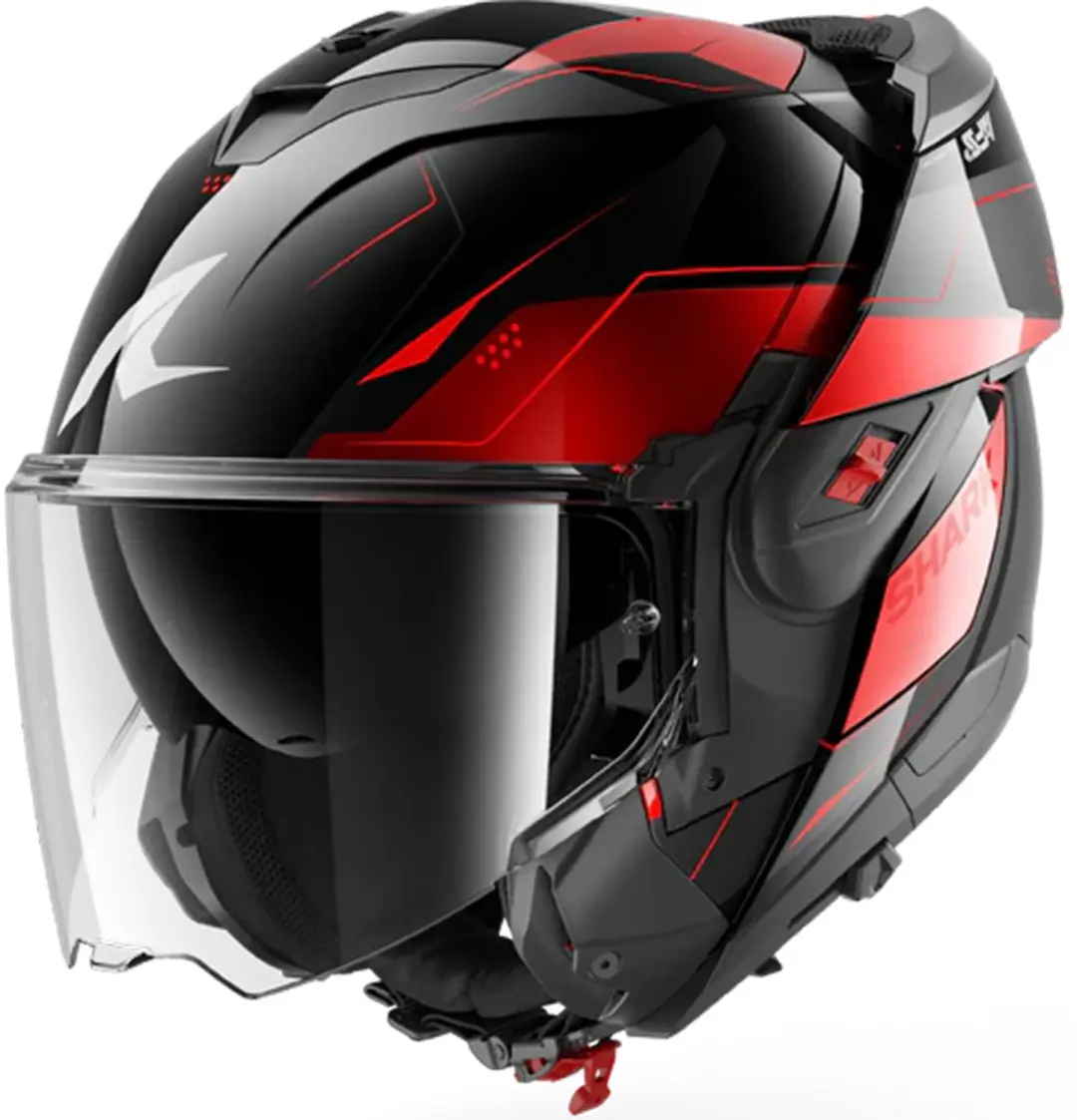 Shark OXO Mekarium Modulaire Helm - M - Black/Chr/Red - afbeelding 6 van 6