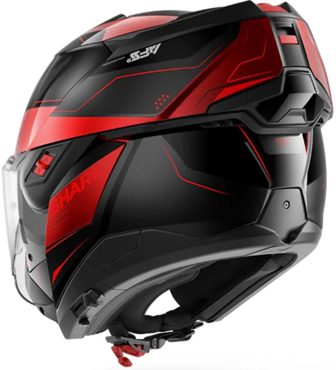 Shark OXO Mekarium Modulaire Helm - M - Black/Chr/Red - afbeelding 4 van 6