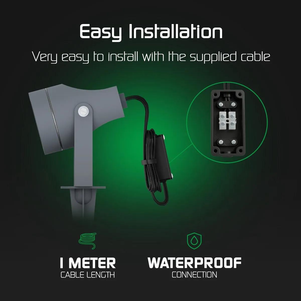LEDVION 3x Antraciet LED Prikspots Buiten IP44 3000K