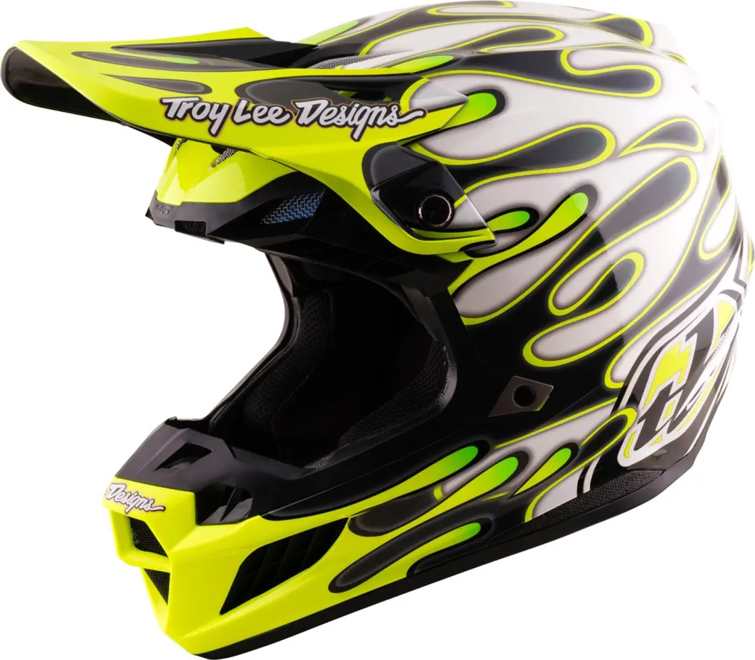 Troy Lee Designs SE5 Composite MIPS Overspray Neon Motocrosshelm -