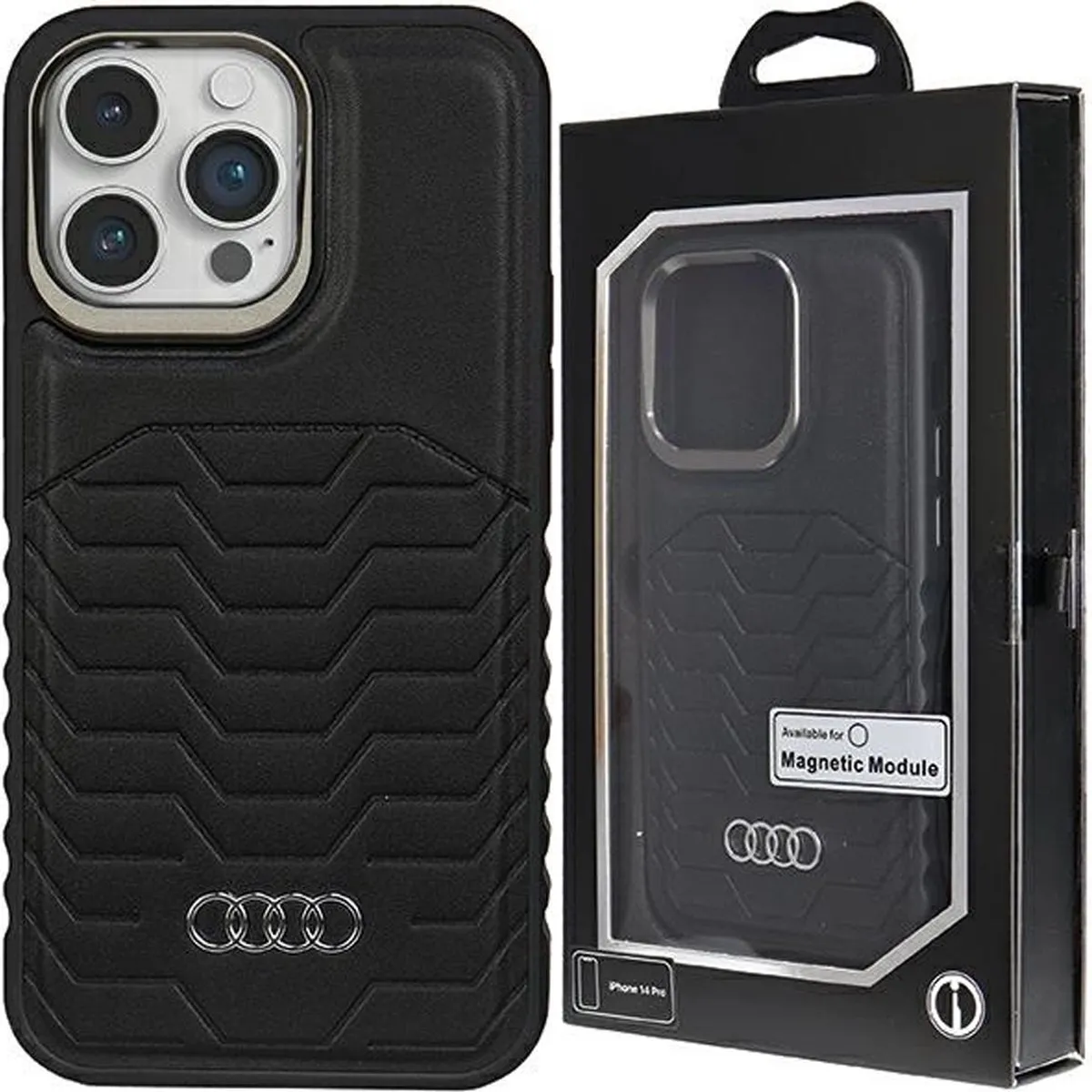 Audi Lederen MagSafe Tas voor iPhone 14 Pro Max