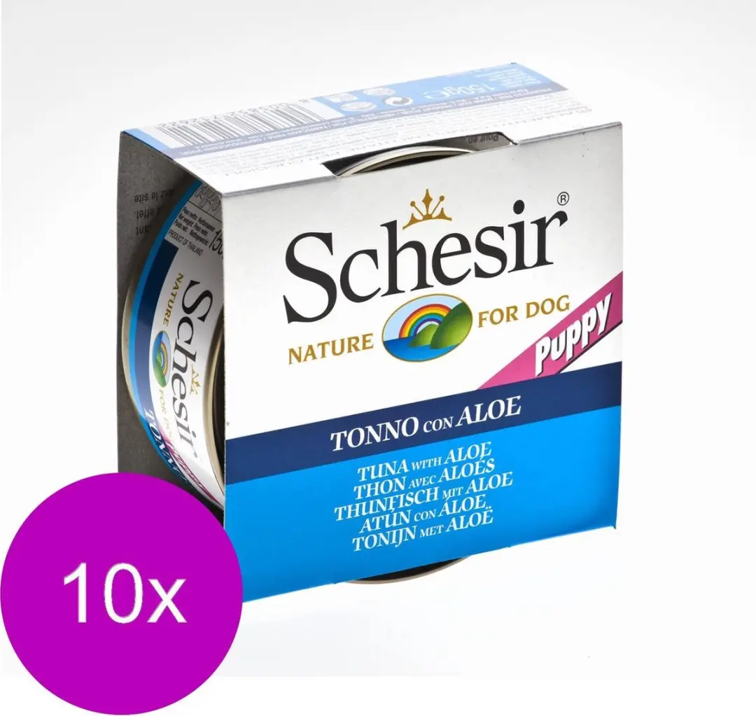 Schesir Puppy Tonijn Aloe in Gelei 150g